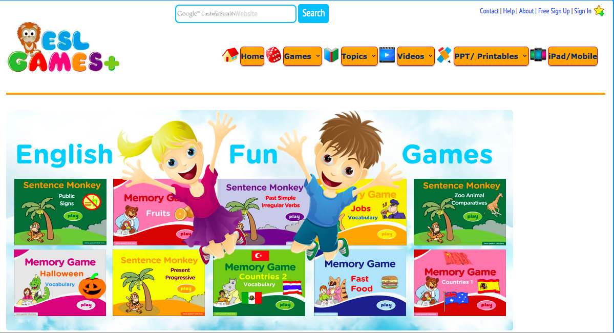 Onlone English Learning Game